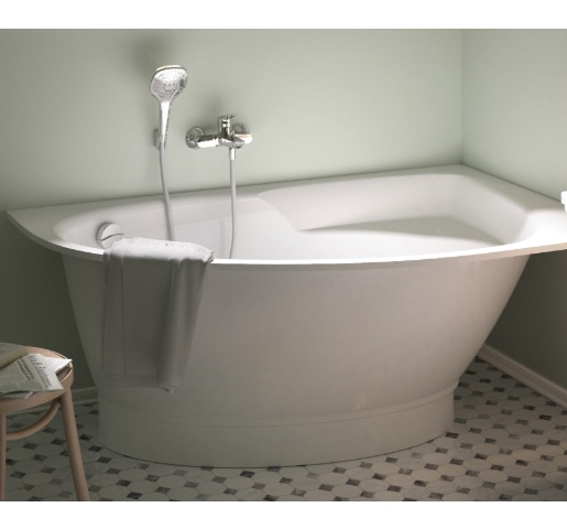 TRE 150 A nurgvann, 1500x1000xh-640mm, madala või kõrge paneeliga- CastStone läikivad viimistlused
